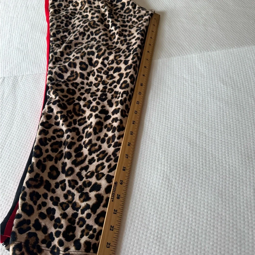 Veronica Beard Leopard Print Joggers with Red Trim - Picture 11 of 14